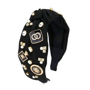 COPY - Fabulous Black Embellished Headband 001 Lion